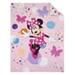 Disney Minnie Mouse 4-Piece Toddler Bedding, "Have Fun", Pink and Lavender, Toddler Bed Size