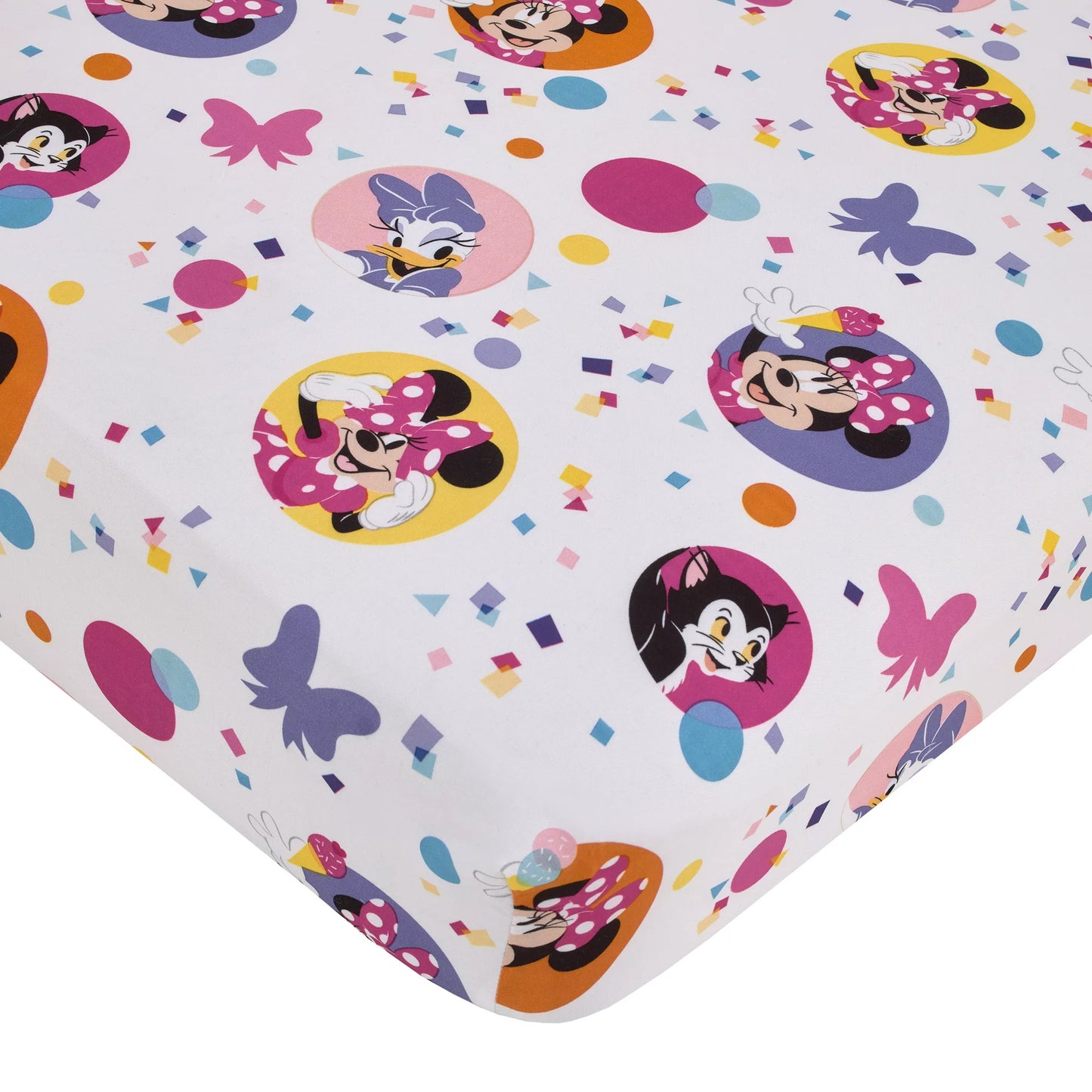 Disney Minnie Mouse 4-Piece Toddler Bedding, "Have Fun", Pink and Lavender, Toddler Bed Size