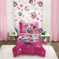 Disney Minnie Mouse 4-Piece Happy Helper Toddler Bedding Set Toddler Bed, Pink