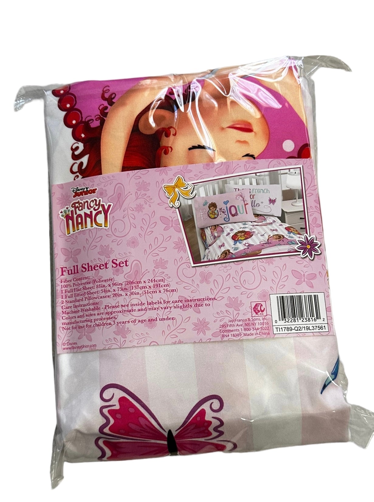 Fancy Nancy 4 Pieces Super Soft Full Size Sheet Set