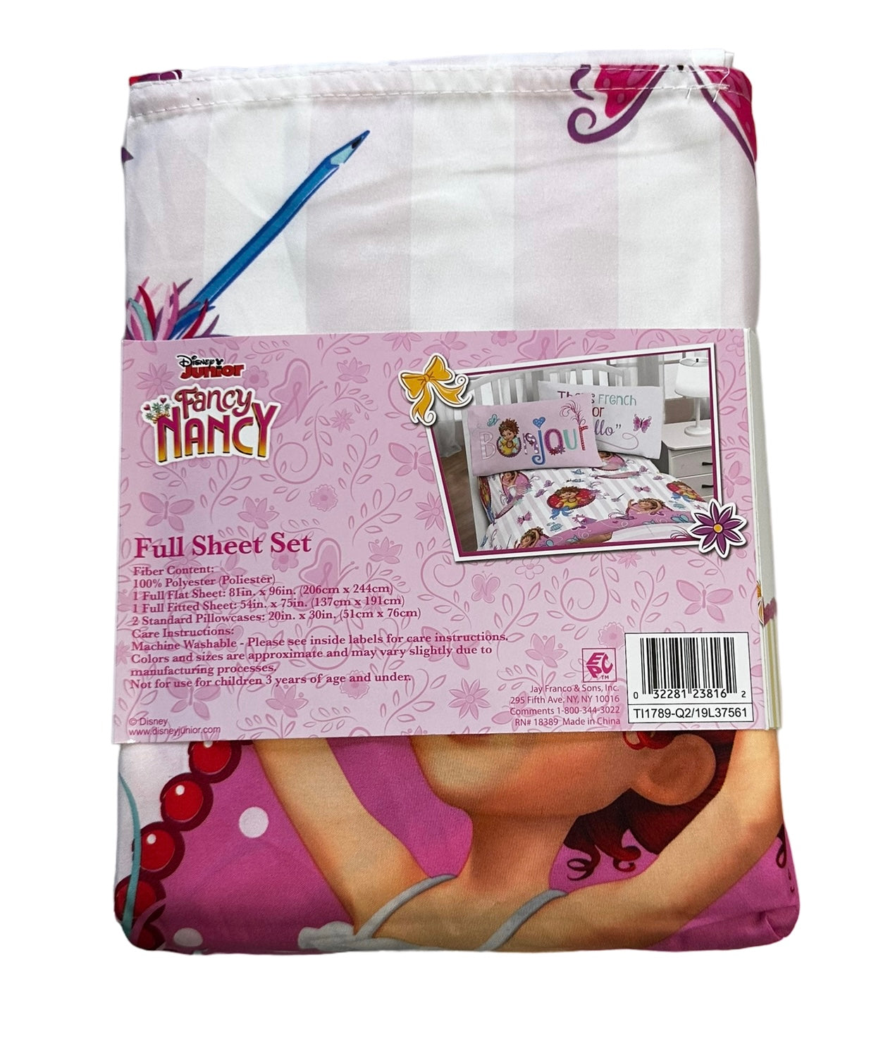 Fancy Nancy 4 Pieces Super Soft Full Size Sheet Set