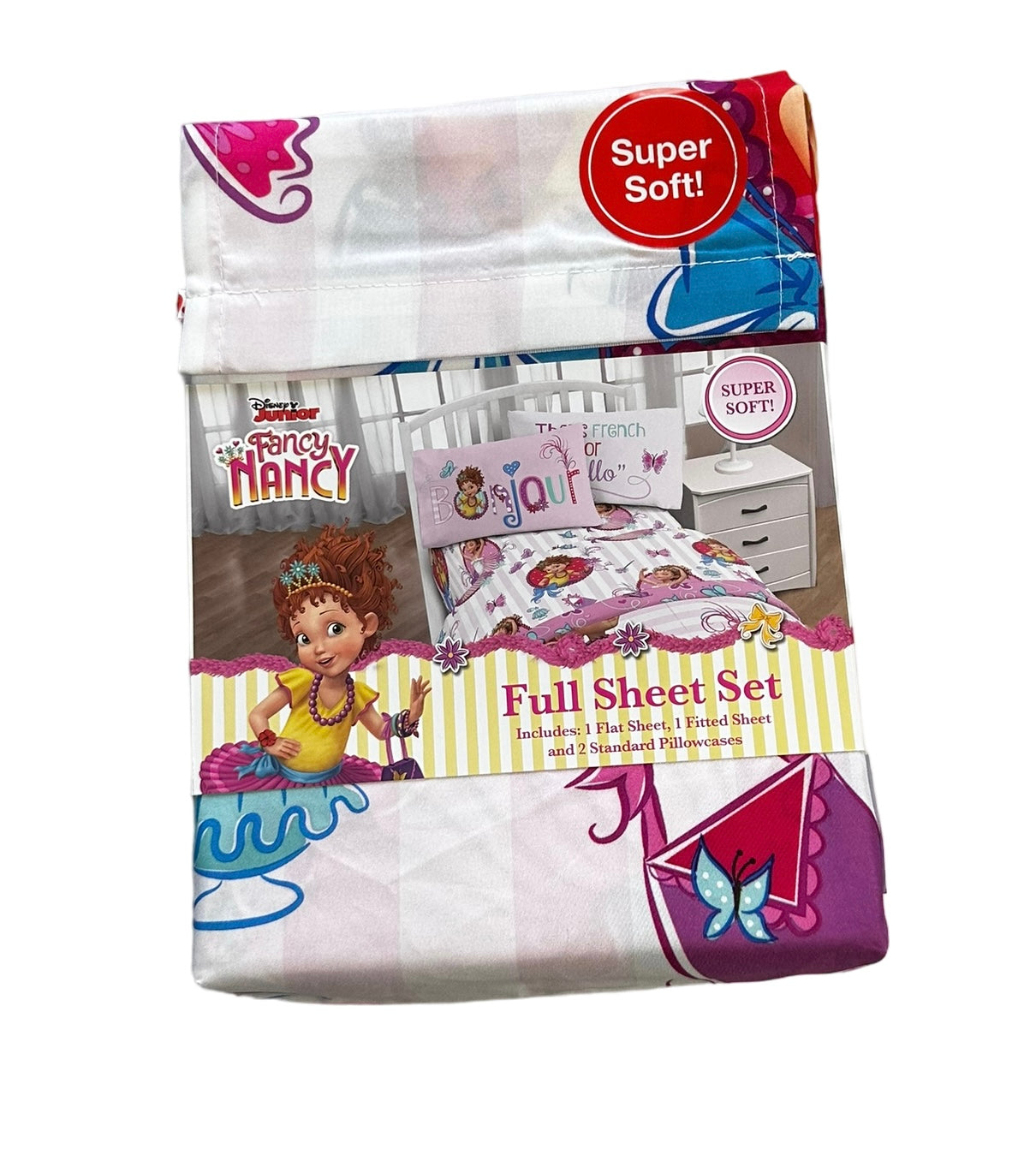 Fancy Nancy 4 Pieces Super Soft Full Size Sheet Set