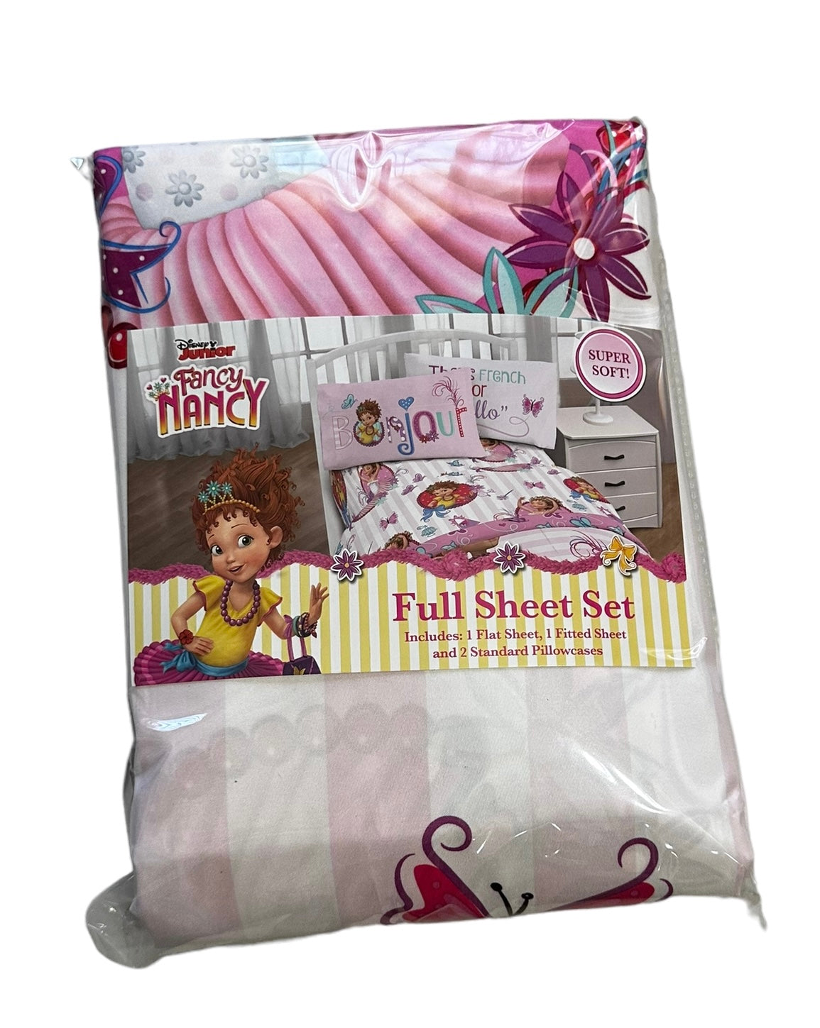 Fancy Nancy 4 Pieces Super Soft Full Size Sheet Set